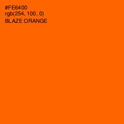 #FE6400 - Blaze Orange Color Image